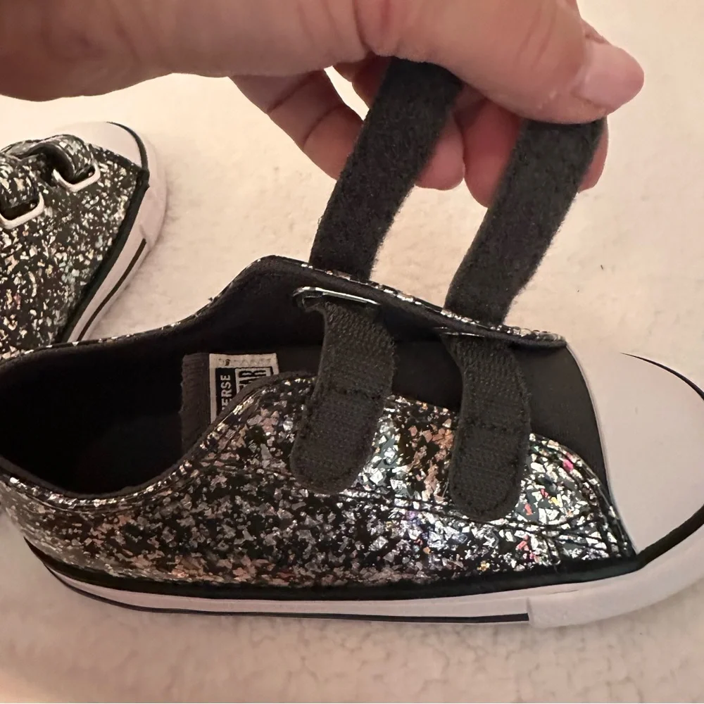 Converse Kids' Glitter Black Sneakers